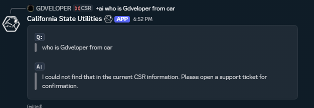 Discord AI answer