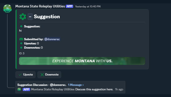 Montana suggestion system