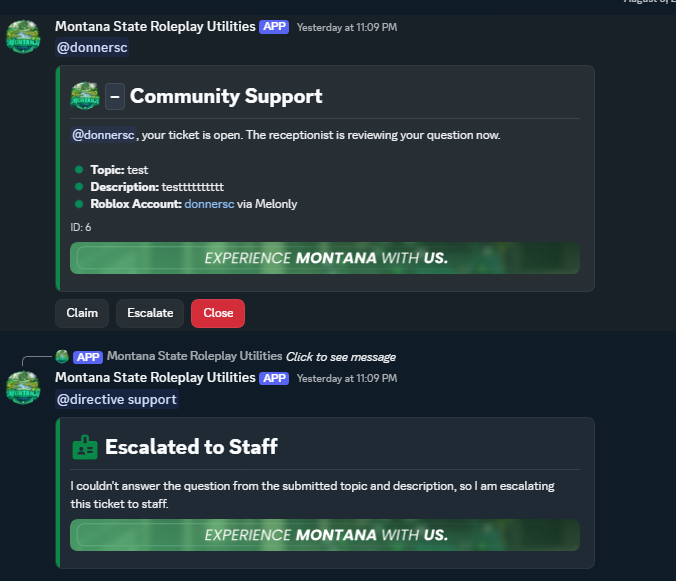 Montana community support system